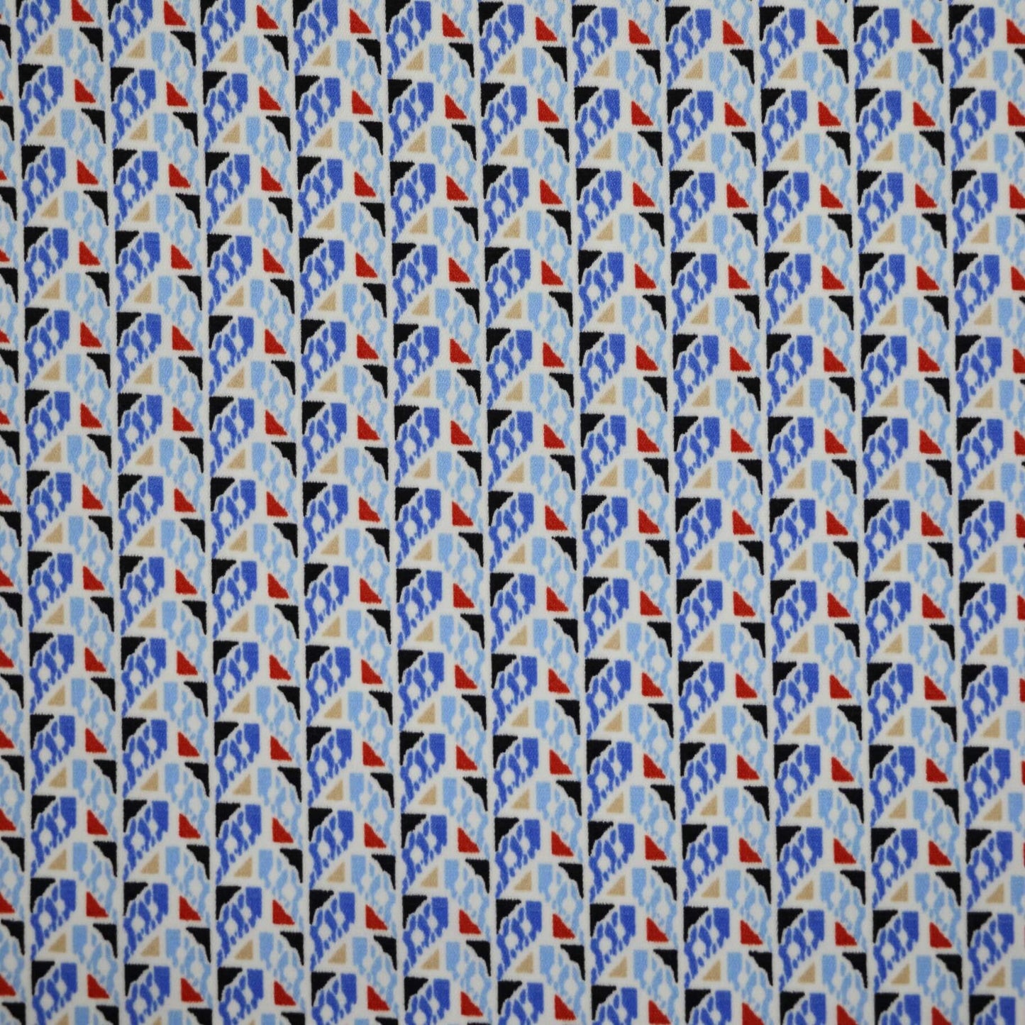 Blue Abstract Crepe 1m