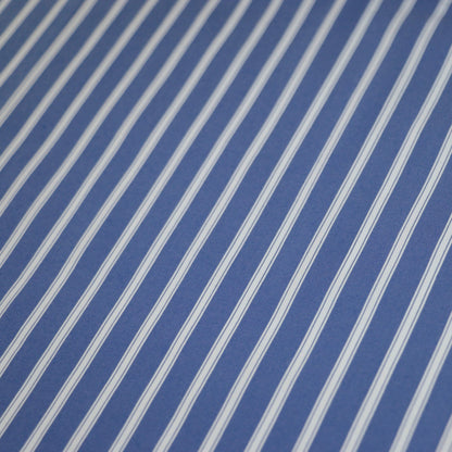 Blue Stripe Polycotton 1m