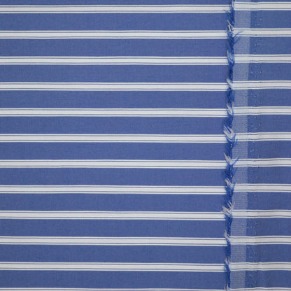 Blue Stripe Polycotton 1m