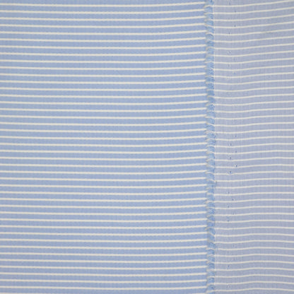 Blue & White Stripe Cotton per/metre
