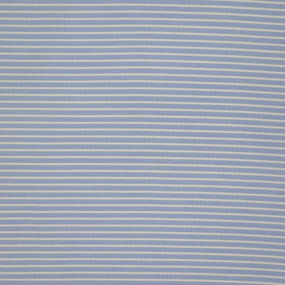 Blue & White Stripe Cotton per/metre