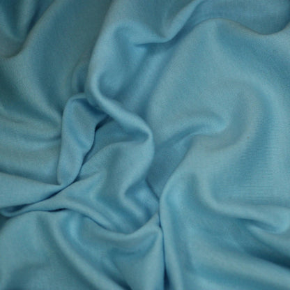 Blue Cotton Interlock Jersey 1m