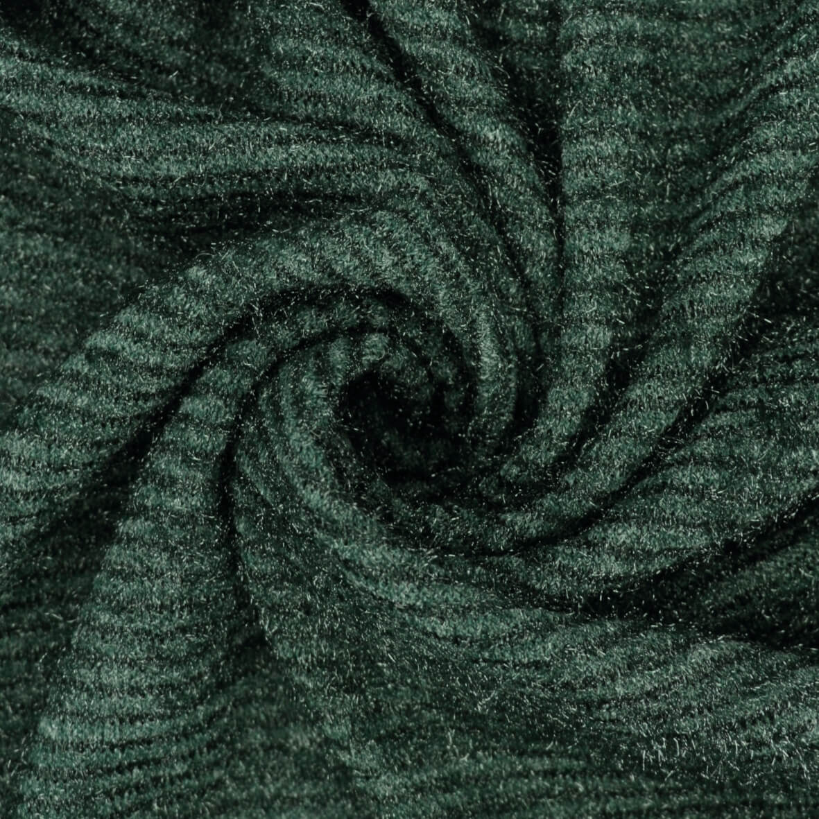 Bottle Green Knitted Corduroy Jersey per/metre