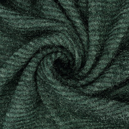 Bottle Green Knitted Corduroy Jersey per/metre