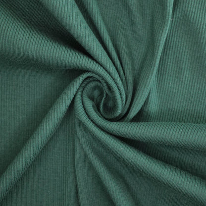 Bottle Green Ribbed Jersey 1m
