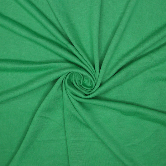Bright Green Cotton Jersey per/metre
