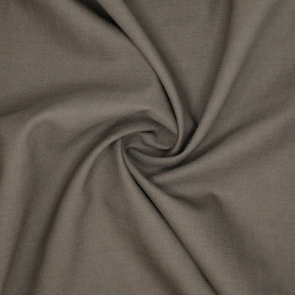 Brown Linen-Look Wool Blend per/metre