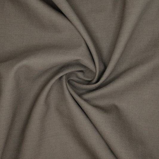 Brown Linen-Look Wool Blend per/metre