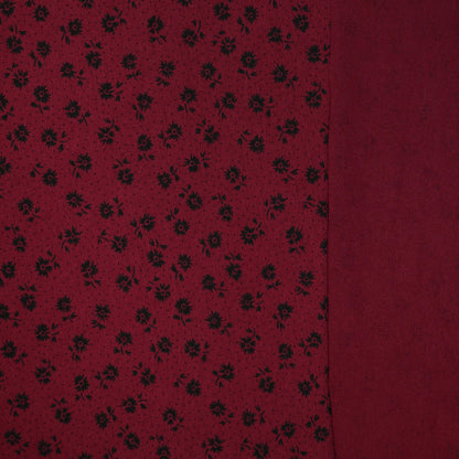 Burgundy Ditsy Cotton Jersey per/metre