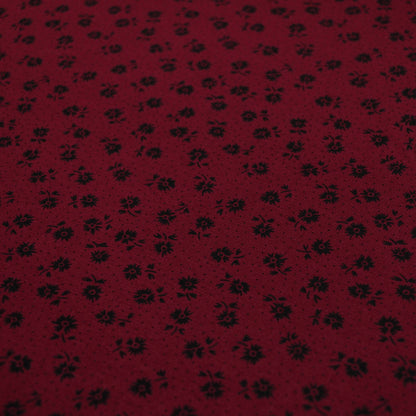 Burgundy Ditsy Cotton Jersey per/metre