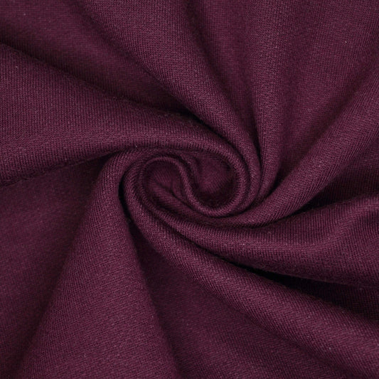 Burgundy Fleece-Back Sweatshirt per/metre