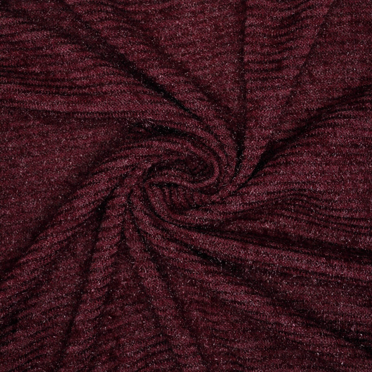 Burgundy Red Knitted Corduroy Jersey per/metre