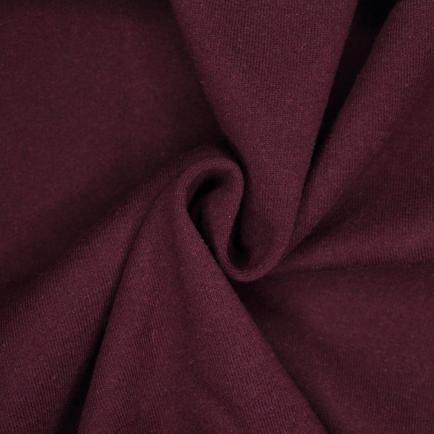 Burgundy Tubular Fleece-Back Sweatshirt per/metre