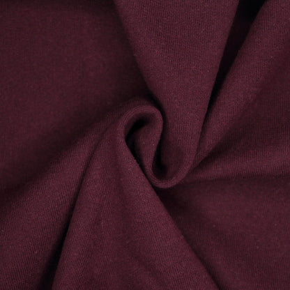 Burgundy Tubular Fleece-Back Sweatshirt per/metre
