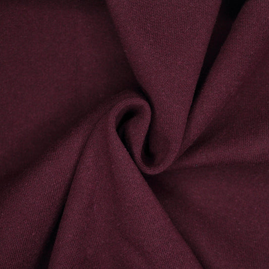 Burgundy Tubular Fleece-Back Sweatshirt per/metre