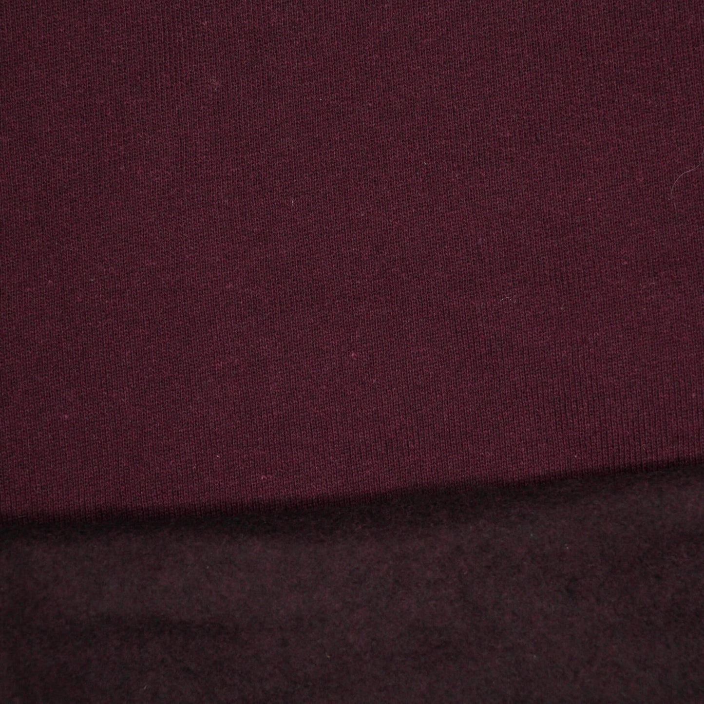 Burgundy Tubular Fleece-Back Sweatshirt per/metre