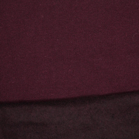Burgundy Tubular Fleece-Back Sweatshirt per/metre