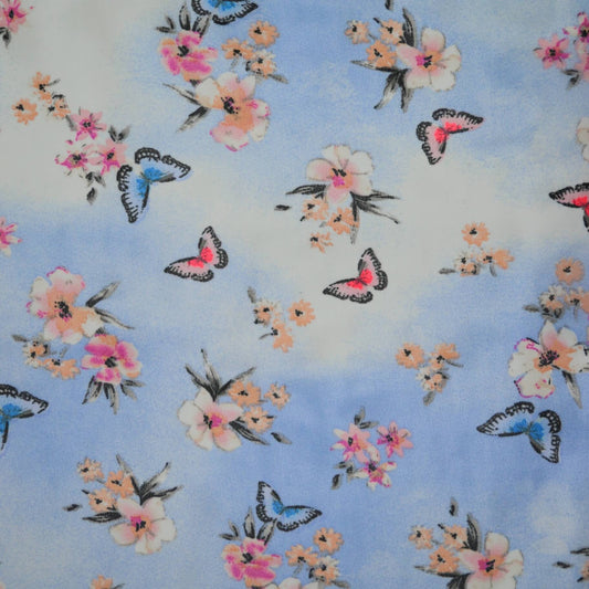 Butterfly Sky Chiffon 1m