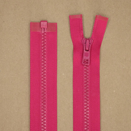 39cm (15 inch) Cerise Plastic Chunky Open-End Zip