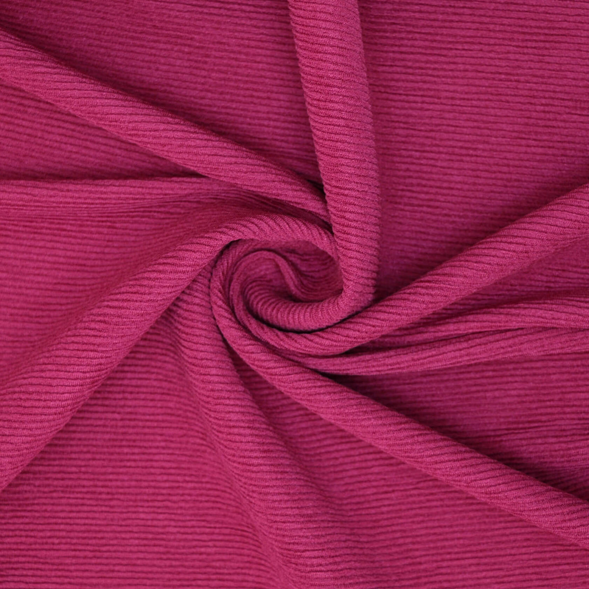Cerise Ribbed Jersey per/metre