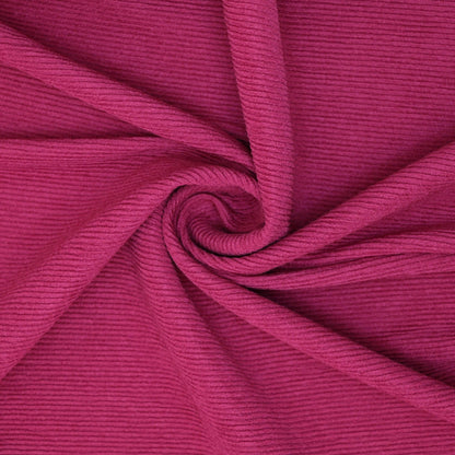 Cerise Ribbed Jersey per/metre