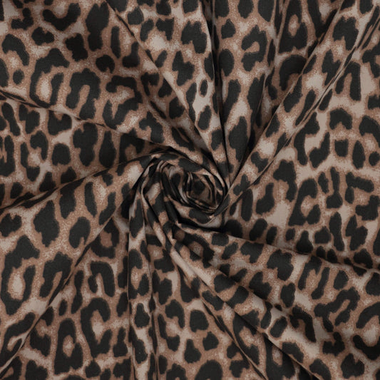 Classic Leopard Print Woven Polyester per/metre