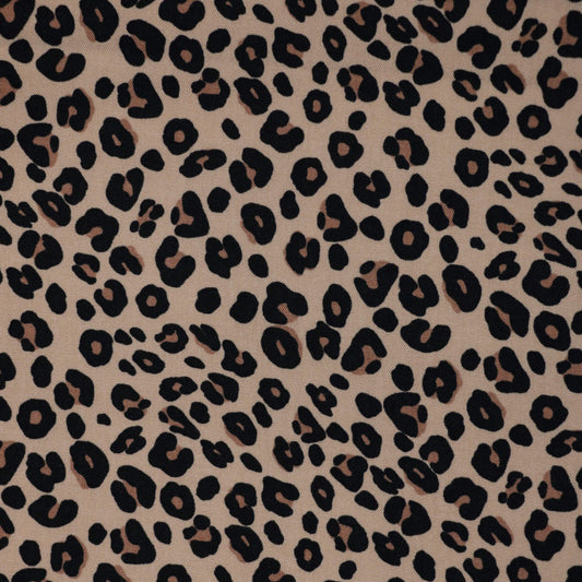Classic Leopard Print 100% Viscose per/metre