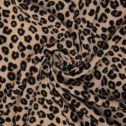 Classic Leopard Print 100% Viscose per/metre