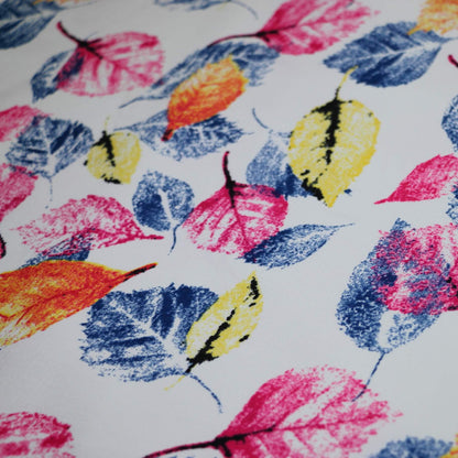 Colourful Leaves Linen-Look 1m