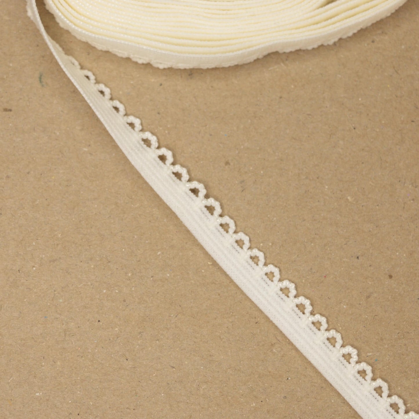Cream Picot Elastic 10mm x 3m