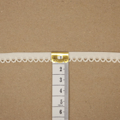 Cream Picot Elastic 10mm x 3m