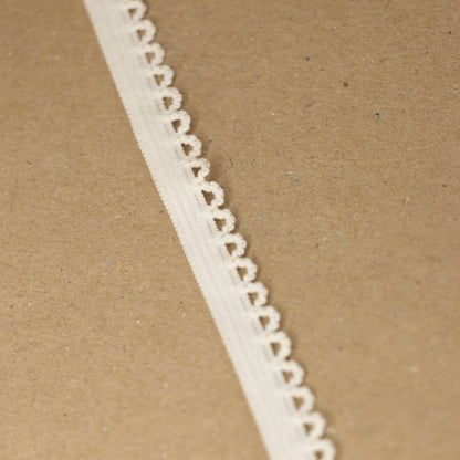 Cream Picot Elastic 10mm x 3m