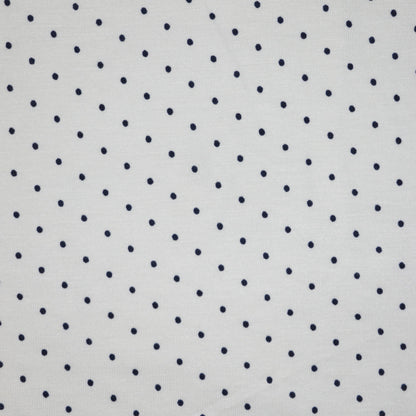 Cream Spot Cotton Jersey 1m