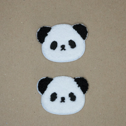 Cute Panda Embroidered Iron-On Patches 2pk