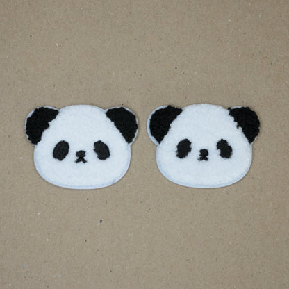 Cute Panda Embroidered Iron-On Patches 2pk