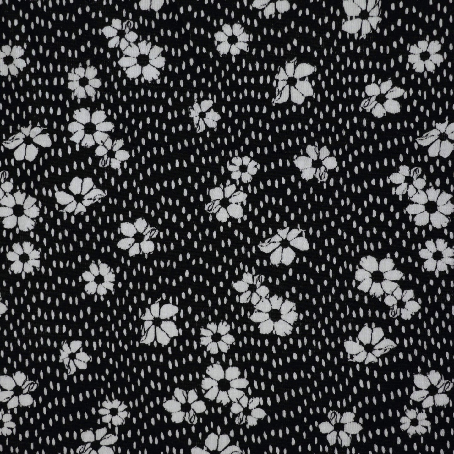 Daisy Drift Cotton Jersey per/metre