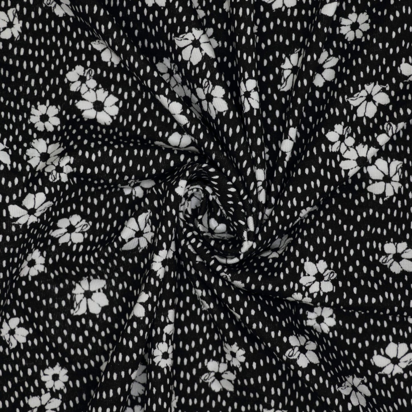 Daisy Drift Cotton Jersey per/metre