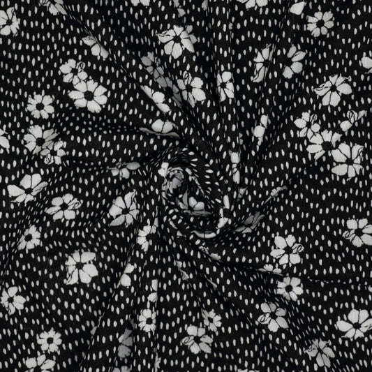 Daisy Drift Cotton Jersey per/metre