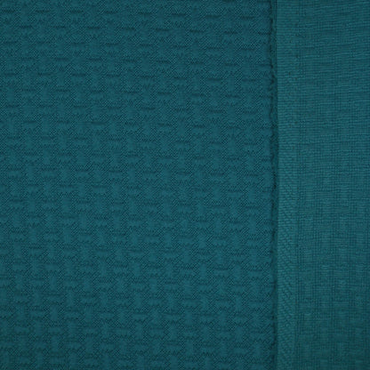 Deep Teal Jacquard Jersey per/metre