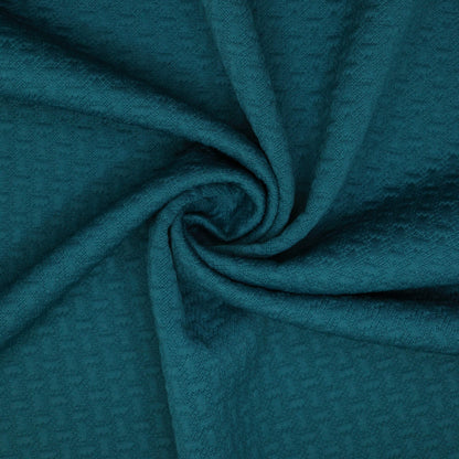 Deep Teal Jacquard Jersey per/metre