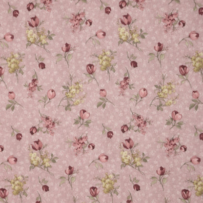 Dusky Pink Ditsy Floral Crepe per/metre