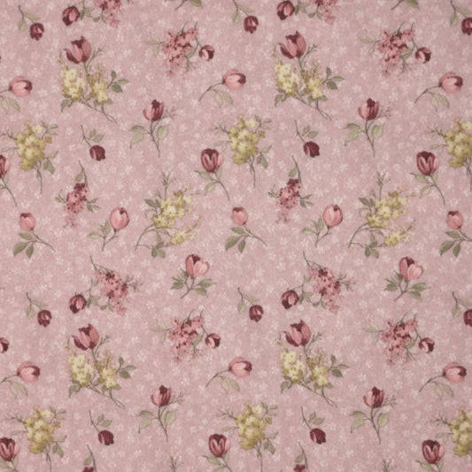 Dusky Pink Ditsy Floral Crepe per/metre