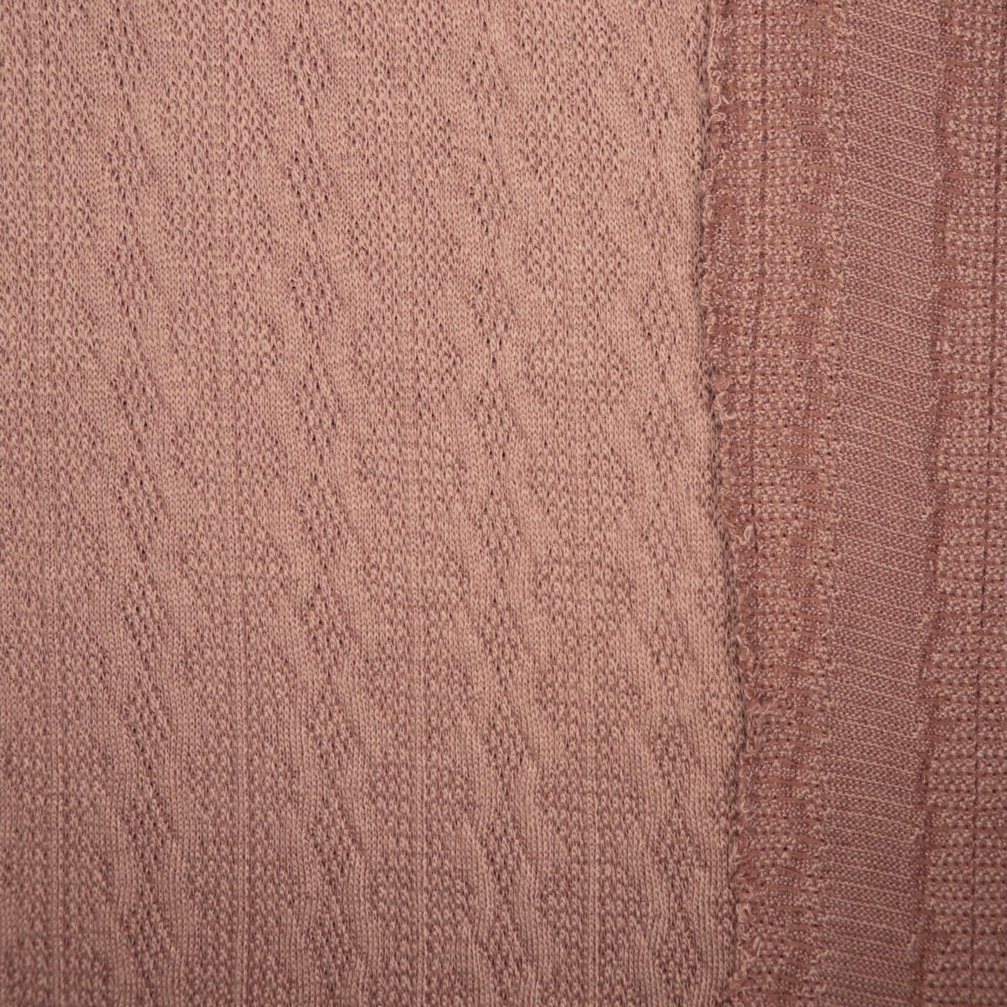 Dusky Pink Soft Stretch Cable Knit 1m