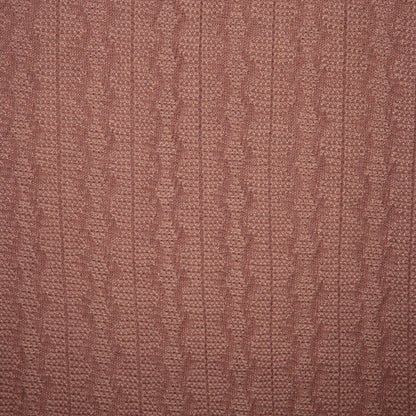 Dusky Pink Soft Stretch Cable Knit 1m