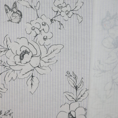 Floral Art Lilac Stripe Jersey per/metre