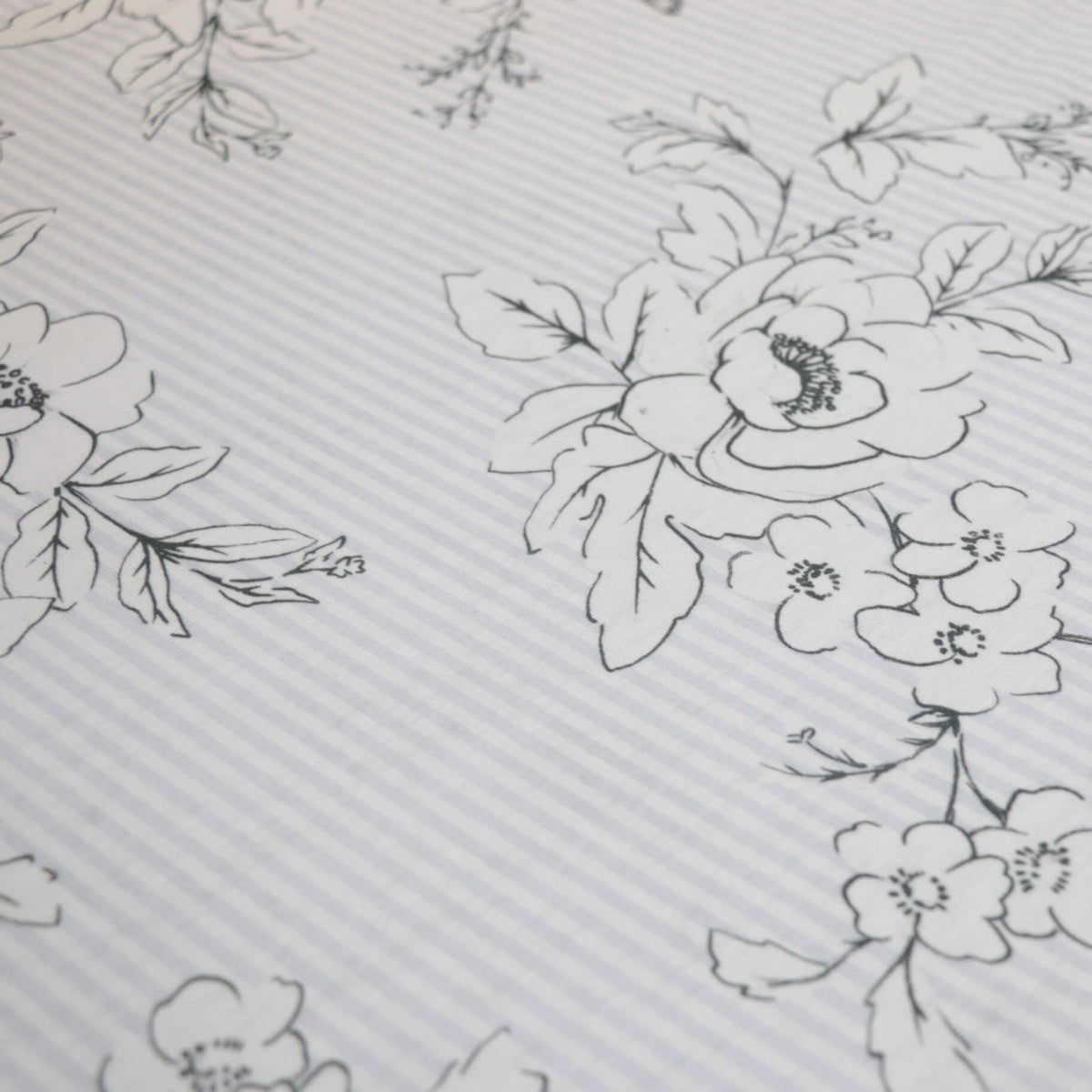 Floral Art Lilac Stripe Jersey per/metre