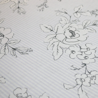 Floral Art Lilac Stripe Jersey per/metre