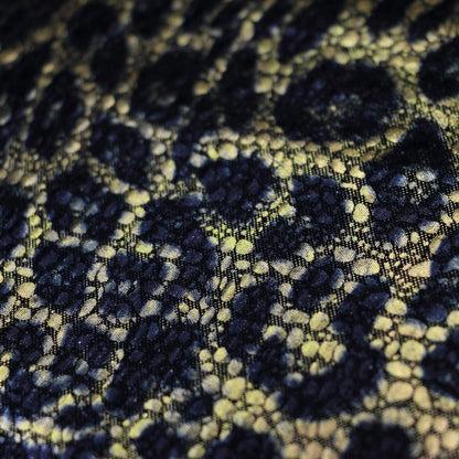 Gold Leopard/Croc Foil Lightweight Jersey per/metre