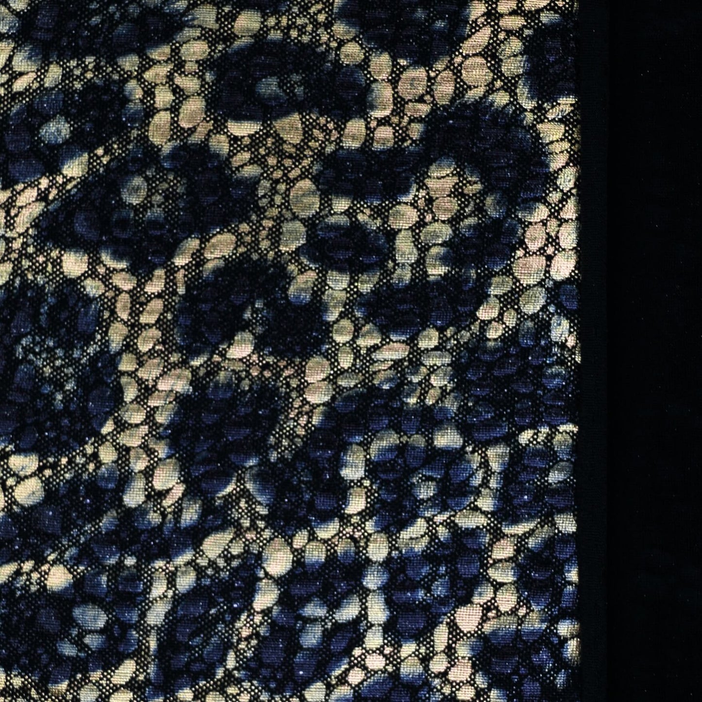 Gold Leopard/Croc Foil Lightweight Jersey per/metre