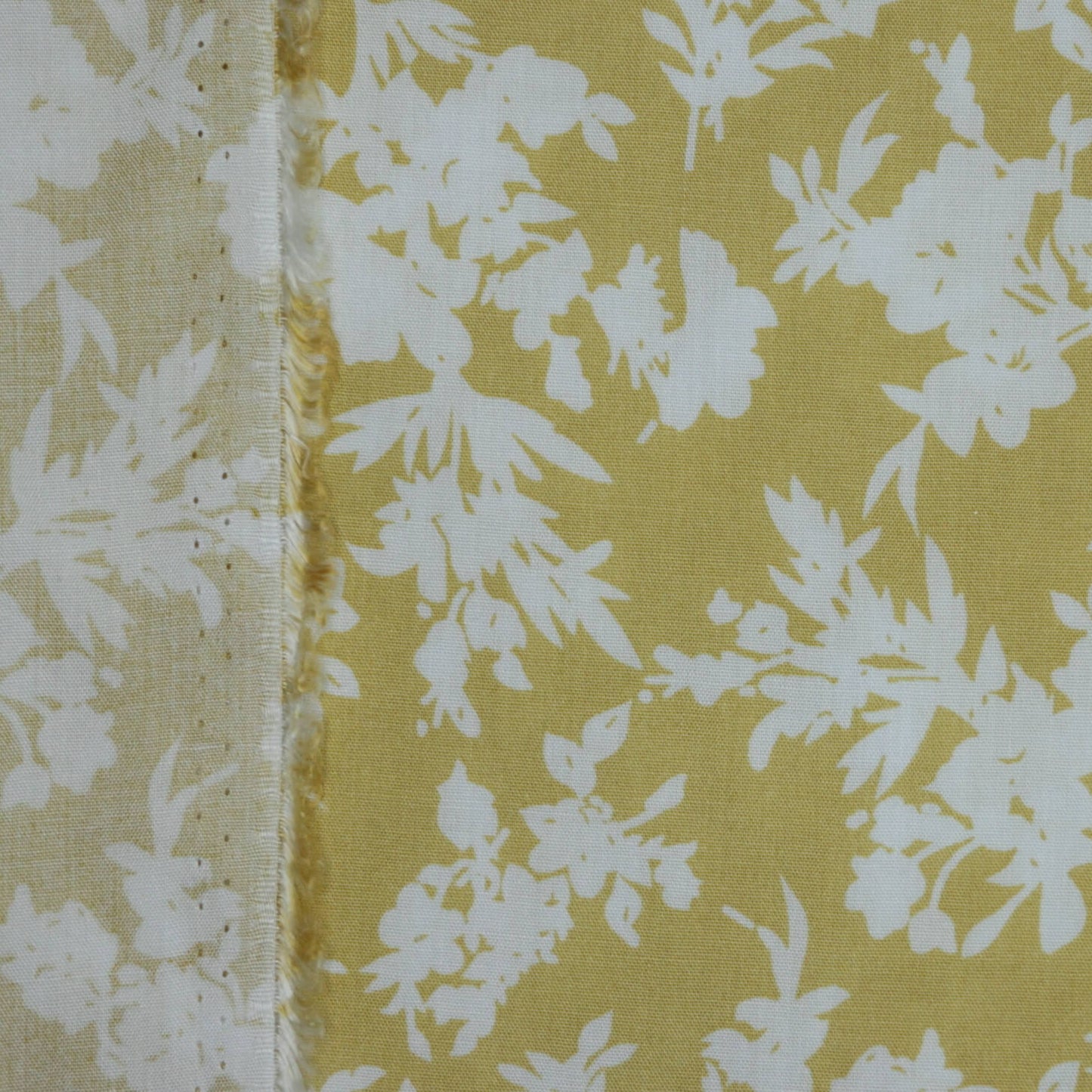 Golden Floral Silhouette Viscose per/metre
